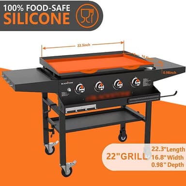 Griddle buddy grillmatta ugnsmatta hög temperaturbeständig för Blackstone Orange 36 inch