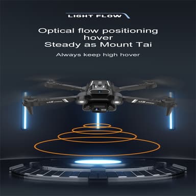 Drone foldbar, med sensorer mod forhindringer Sort