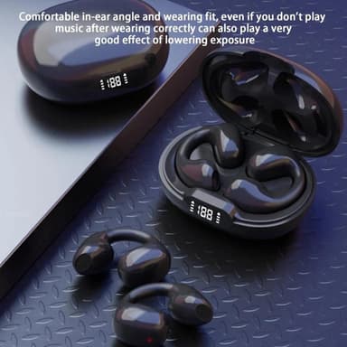 Trådløse Bluetooth 5.3 Bone Conduction høretelefoner Sort