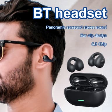Trådløse Bluetooth 5.3 Bone Conduction høretelefoner Sort