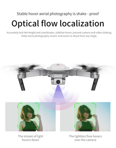 Drone med premium kamera og foldbart design Grå