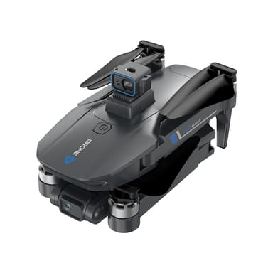 1080P Drone med foldedesign, dobbelt kamera, undgåelse af forhindringer Sort