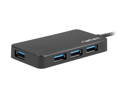Natec USB 3.0 HUB, Moth, 4-portar, Svart
