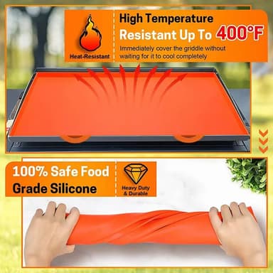 Griddle buddy grillmatta ugnsmatta hög temperaturbeständig för Blackstone Orange 36 inch
