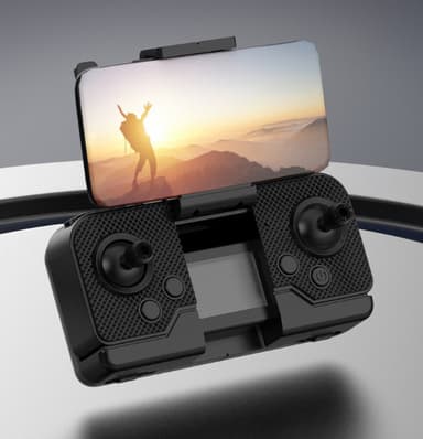 1080P Drone med foldedesign, dobbelt kamera, undgåelse af forhindringer Sort