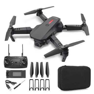 Drone med premium kamera og foldbart design Sort