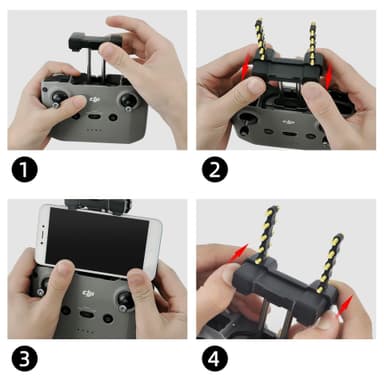 INF 1 par Yagi-UDA antenne signalforstærker til DJI Mavic 3/Air 2S/Mini 2/Mavic Air 2 MultiColor