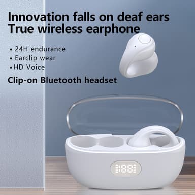 Trådløse Bluetooth 5.3 Bone Conduction høretelefoner Hvid