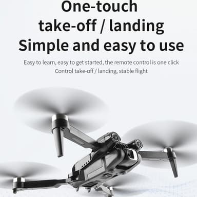 INF 4K Drone med foldedesign, dobbeltkamera, fjernbetjening, undgåelse af forhindringer Sort
