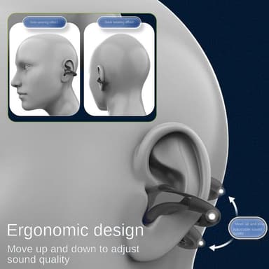 Trådløse Bluetooth 5.3 Bone Conduction høretelefoner Sort