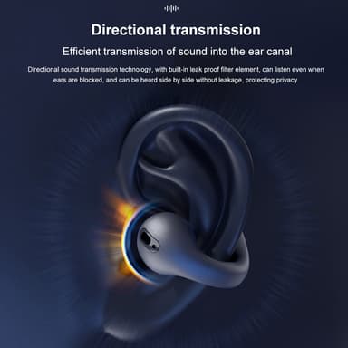 Trådløse Bluetooth 5.3 Bone Conduction høretelefoner Sort