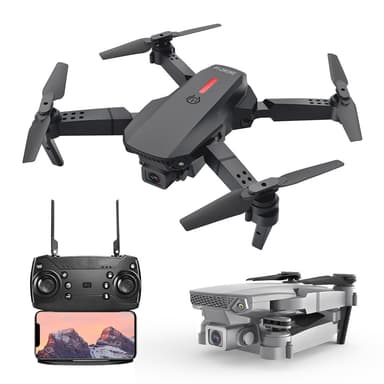 Drone med premium kamera og foldbart design Sort