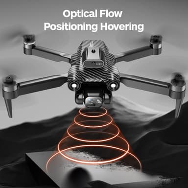 Drone med foldedesign, 360° undgåelse af forhindringer, WiFi-kamera Sort