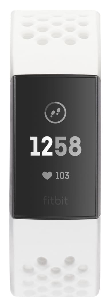 Fitbit Charge 3 Special Ed. aktivitetsur (hvid/grafit aluminium)