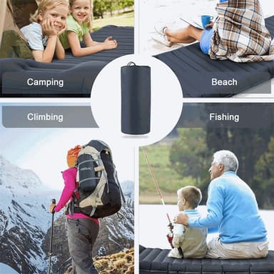 Oppustelig måtte Camping liggeunderlag Ultra-let bærbar Blå