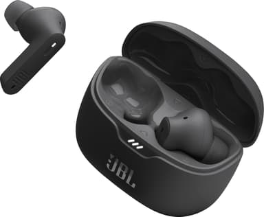 JBL Tune Beam true wireless in-ear høretelefoner (sort)