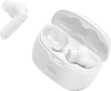 JBL Tune Beam true wireless in-ear høretelefoner (hvid)