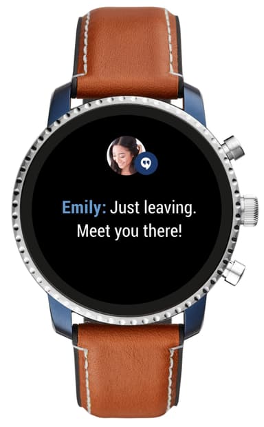 Fossil Q Explorist Gen. 4 smartwatch (steel/blue/tan)