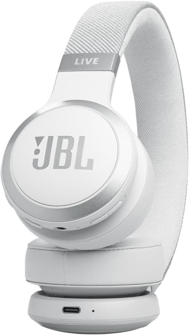 JBL Live 670NC trådløse on-ear høretelefoner (hvid)