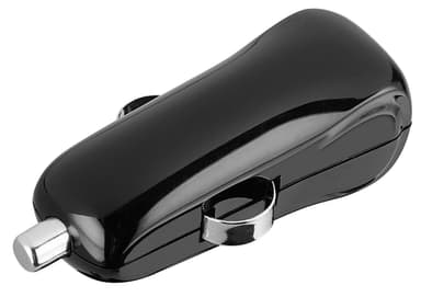 Goji biloplader 2.4 A med USB A til C kabel (sort)