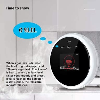 INF Smart Wifi gasdetektor med farvedisplay