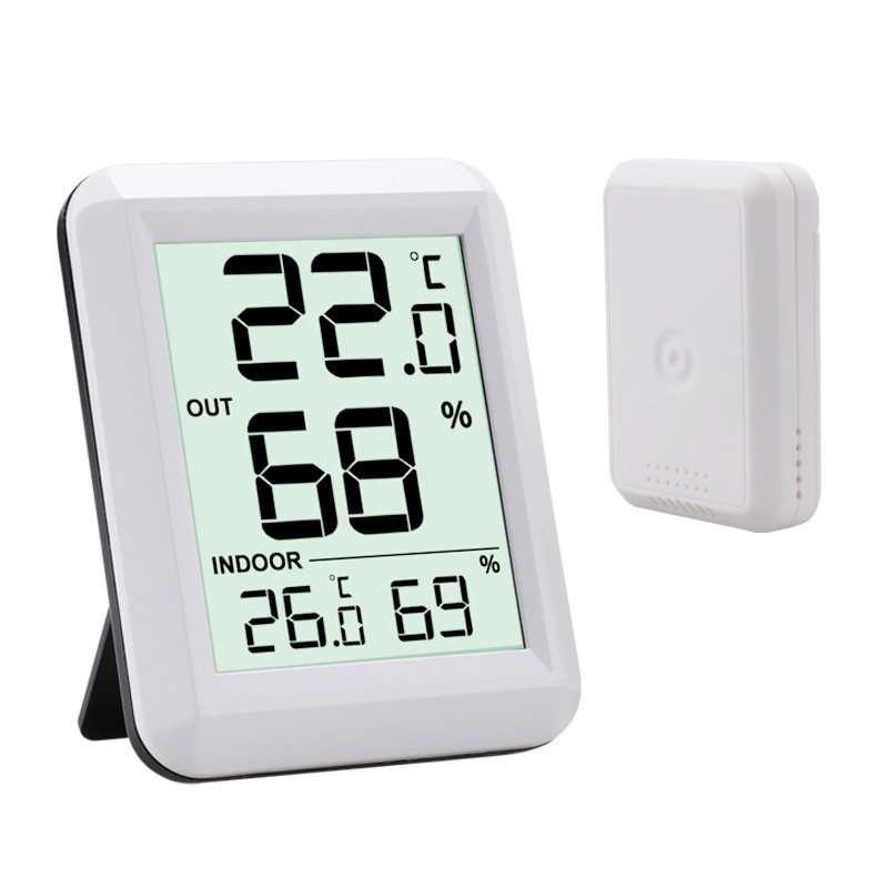 Indendørs/udendørs termometer og hygrometer Hvid | Elgiganten