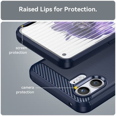 SKALO Nothing Phone (2) Armor Carbon Stødsikker TPU-cover - Blå