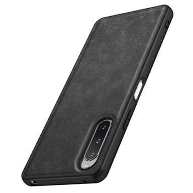 SKALO Sony Xperia 10 V PU-læder Hybrid Cover - Sort