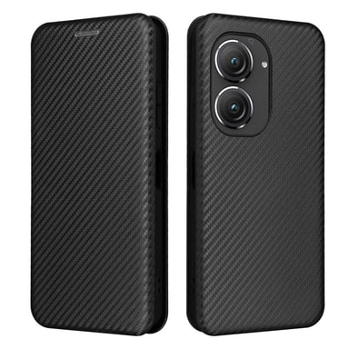 SKALO Asus Zenfone 9 5G Carbon Fiber Pungetui Sort Elgiganten