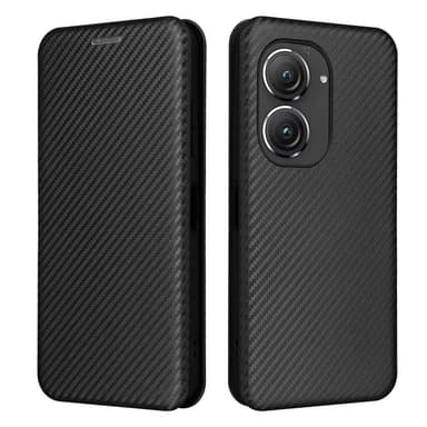 SKALO Asus Zenfone 9 5G Carbon Fiber Pungetui - Sort