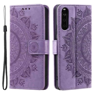 SKALO Sony Xperia 10 V Mandala Flip Cover - Lilla
