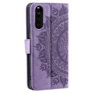 SKALO Sony Xperia 10 V Mandala Flip Cover - Lilla