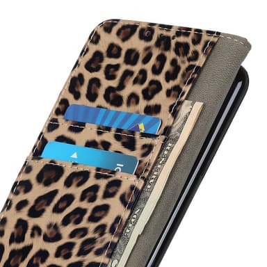 SKALO Samsung A22 4G Leopardmønstret pungetui i PU-læder