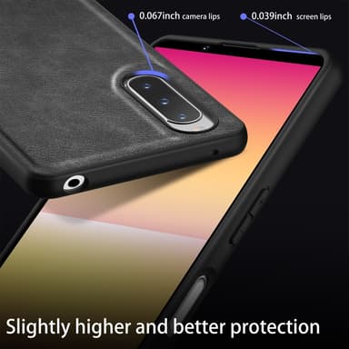 SKALO Sony Xperia 10 V PU-læder Hybrid Cover - Sort