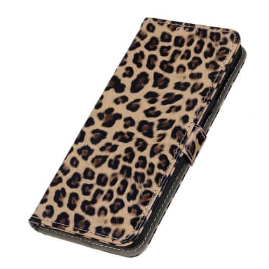 SKALO Samsung A22 4G Leopardmønstret pungetui i PU-læder