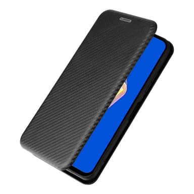 SKALO Asus Zenfone 9 5G Carbon Fiber Pungetui - Sort