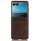 SKALO Motorola Razr 40 Ultra 5G PU læder Litchi Fold Cover - Brun