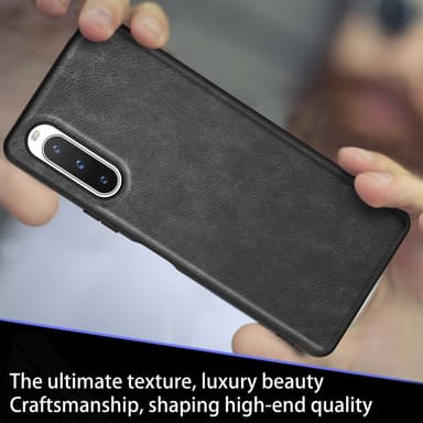 SKALO Sony Xperia 10 V PU-læder Hybrid Cover - Sort