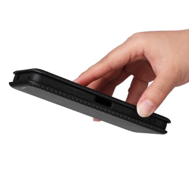 SKALO Asus Zenfone 9 5G Carbon Fiber Pungetui - Sort