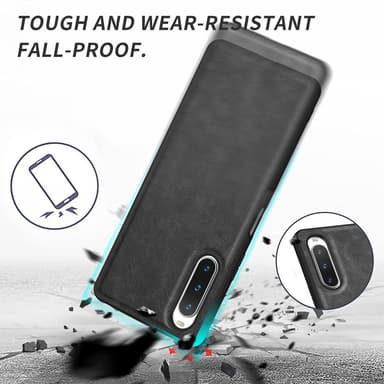 SKALO Sony Xperia 10 V PU-læder Hybrid Cover - Sort