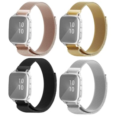 SKALO Milanese Loop til Garmin Venu Sq/Sq Music - Sort