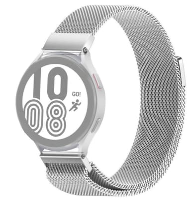 SKALO Milanese Loop til Samsung Watch 4 Classic 42mm - Sølv