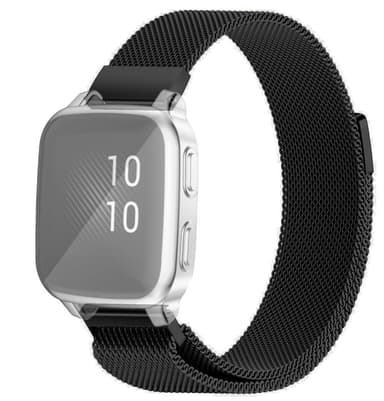 SKALO Milanese Loop til Garmin Venu Sq/Sq Music - Sort