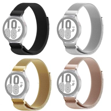 SKALO Milanese Loop til Samsung Watch 4 Classic 42mm - Sølv