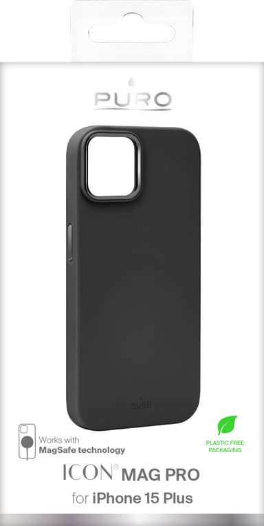 Puro Icon Mag Pro iPhone 15 Plus etui (sort)