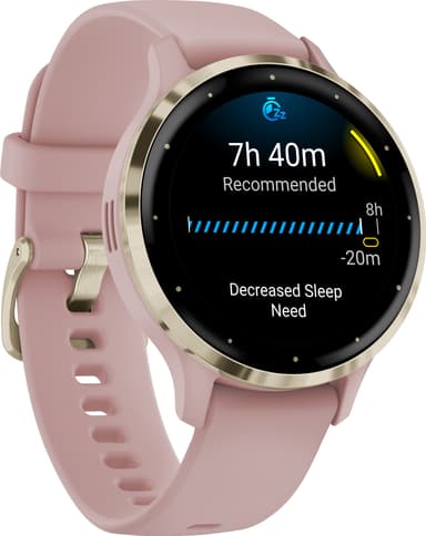 Garmin Venu 3S smartwatch (lyserød)