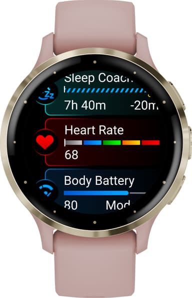 Garmin Venu 3S smartwatch (lyserød)