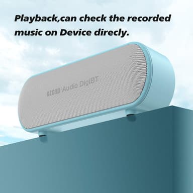 Bærbar Bluetooth-lyddigitizer og -højttaler, optag og afspil 12W stereolyd med line-in, USB-flashdrev og TF-kortunderstøttelse
