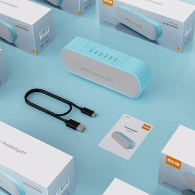 Bærbar Bluetooth-lyddigitizer og -højttaler, optag og afspil 12W stereolyd med line-in, USB-flashdrev og TF-kortunderstøttelse