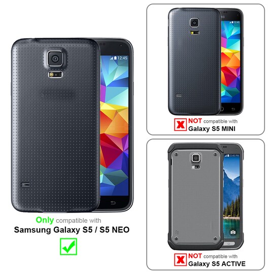 Samsung Galaxy S5 / S5 NEO Pungetui Cover Case (Sort)